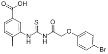 3-[[[[(4-BROMOPHENOXY)ACETYL]AMINO]THIOXOMETHYL]AMINO]-4-METHYL-BENZOIC ACID CAS#: 462602-14-8
