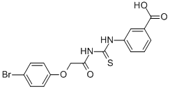 3-[[[[(4-BROMOPHENOXY)ACETYL]AMINO]THIOXOMETHYL]AMINO]-BENZOIC ACID CAS#: 462612-73-3