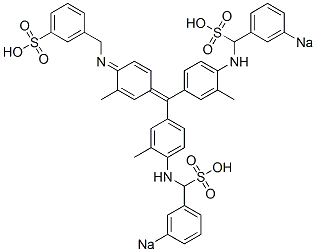 3-[[[4-[Bis[3-methyl-4-[(3-sodiosulfobenzyl)amino]phenyl]methylene]-2-methyl-2,5-cyclohexadien-1-ylidene]amino]methyl]benzenesulfonic acid CAS#: 5844-06-4