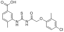 3-[[[[(4-CHLORO-2-METHYLPHENOXY)ACETYL]AMINO]THIOXOMETHYL]AMINO]-4-METHYL-BENZOIC ACID CAS#: 462097-63-8