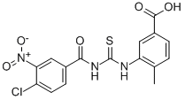 3-[[[(4-CHLORO-3-NITROBENZOYL)AMINO]THIOXOMETHYL]AMINO]-4-METHYL-BENZOIC ACID CAS#: 535966-38-2