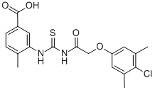 3-[[[[(4-CHLORO-3,5-DIMETHYLPHENOXY)ACETYL]AMINO]THIOXOMETHYL]AMINO]-4-METHYL-BENZOIC ACID CAS#: 461416-52-4