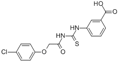 3-[[[[(4-CHLOROPHENOXY)ACETYL]AMINO]THIOXOMETHYL]AMINO]-BENZOIC ACID CAS#: 461421-42-1