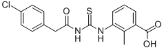 3-[[[[(4-CHLOROPHENYL)ACETYL]AMINO]THIOXOMETHYL]AMINO]-2-METHYL-BENZOIC ACID CAS#: 433949-02-1