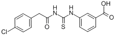 3-[[[[(4-CHLOROPHENYL)ACETYL]AMINO]THIOXOMETHYL]AMINO]-BENZOIC ACID CAS#: 433943-50-1