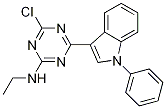 3-[4-Chloro-6-(ethylamino)-1,3,5-triazin-2-yl]-1-phenyl-1H-indole, {3-[4-Chloro-6-(ethylamino)-1,3,5-triazin-2-yl]-1H-indol-1-yl}benzene CAS#: 500587-39-3