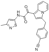 3-[(4-Cyanophenyl)methyl]-N-(3-methyl-5-isothiazolyl)-alpha-oxo-1-indolizineacetamide CAS#: 501948-05-6