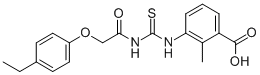 3-[[[[(4-ETHYLPHENOXY)ACETYL]AMINO]THIOXOMETHYL]AMINO]-2-METHYL-BENZOIC ACID CAS#: 532385-76-5