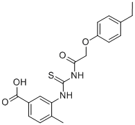 3-[[[[(4-ETHYLPHENOXY)ACETYL]AMINO]THIOXOMETHYL]AMINO]-4-METHYL-BENZOIC ACID CAS#: 532962-33-7