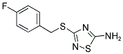 3-[(4-FLUOROBENZYL)SULFANYL]-1,2,4-THIADIAZOL-5-AMINE CAS#: 446054-00-8