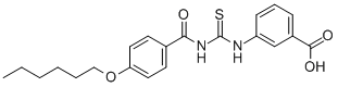 3-[[[[4-(HEXYLOXY)BENZOYL]AMINO]THIOXOMETHYL]AMINO]-BENZOIC ACID CAS#: 532415-68-2