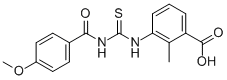 3-[[[(4-METHOXYBENZOYL)AMINO]THIOXOMETHYL]AMINO]-2-METHYL-BENZOIC ACID CAS#: 433943-36-3