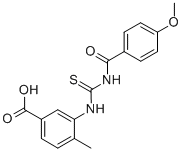 3-[[[(4-METHOXYBENZOYL)AMINO]THIOXOMETHYL]AMINO]-4-METHYL-BENZOIC ACID CAS#: 433693-57-3