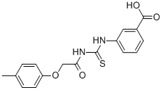 3-[[[[(4-METHYLPHENOXY)ACETYL]AMINO]THIOXOMETHYL]AMINO]-BENZOIC ACID CAS#: 433942-02-0