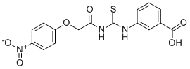 3-[[[[(4-NITROPHENOXY)ACETYL]AMINO]THIOXOMETHYL]AMINO]-BENZOIC ACID CAS#: 532951-54-5