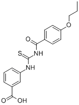 3-[[[(4-PROPOXYBENZOYL)AMINO]THIOXOMETHYL]AMINO]-BENZOIC ACID CAS#: 462095-64-3