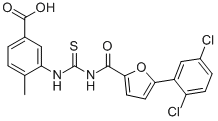 3-[[[[[5-(2,5-DICHLOROPHENYL)-2-FURANYL]CARBONYL]AMINO]THIOXOMETHYL]AMINO]-4-METHYL-BENZOIC ACID CAS#: 532962-02-0