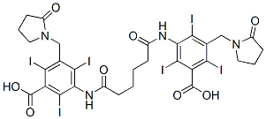 3-[5-[[3-carboxy-2,4,6-triiodo-5-[(2-oxopyrrolidin-1-yl)methyl]phenyl]carbamoyl]pentanoylamino]-2,4,6-triiodo-5-[(2-oxopyrrolidin-1-yl)methyl]benzoic acid CAS#: 51134-92-0