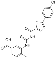 3-[[[[[5-(4-CHLOROPHENYL)-2-FURANYL]CARBONYL]AMINO]THIOXOMETHYL]AMINO]-4-METHYL-BENZOIC ACID CAS#: 461408-84-4