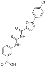 3-[[[[[5-(4-CHLOROPHENYL)-2-FURANYL]CARBONYL]AMINO]THIOXOMETHYL]AMINO]-BENZOIC ACID CAS#: 462603-86-7