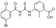 3-[[[(5-BROMO-2-CHLOROBENZOYL)AMINO]THIOXOMETHYL]AMINO]-2-METHYL-BENZOIC ACID CAS#: 434287-35-1