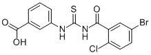 3-[[[(5-BROMO-2-CHLOROBENZOYL)AMINO]THIOXOMETHYL]AMINO]-BENZOIC ACID CAS#: 433945-11-0