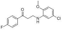 3-(5-CHLORO-2-METHOXYANILINO)-1-(4-FLUOROPHENYL)-1-PROPANONE CAS#: 477328-92-0