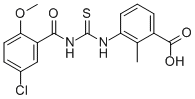 3-[[[(5-CHLORO-2-METHOXYBENZOYL)AMINO]THIOXOMETHYL]AMINO]-2-METHYL-BENZOIC ACID CAS#: 434308-75-5