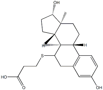 3-(((8R,9S,13S,14S,17S)-3,17-dihydroxy-13-Methyl-7,8,9,11,12,13,14,15,16,17-decahydro-6H-cyclopenta[a]phenanthren-7-yl)thio)propanoic acid CAS#: 53212-83-2