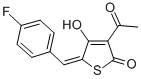 3-ACETYL-5-(P-FLUOROBENZYLIDENE)-4-HYDROXY-2(5H)-THIOPHENONE CAS#: 5518-90-1
