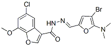 3-Benzofurancarboxylic  acid,  5-chloro-7-methoxy-,  [[4-bromo-5-(dimethylamino)-2-furanyl]methylene]hydrazide  (9CI) CAS#: 444051-16-5