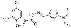 3-Benzofurancarboxylic  acid,  5-chloro-7-methoxy-,  [[5-(diethylamino)-2-furanyl]methylene]hydrazide  (9CI) CAS#: 444051-43-8