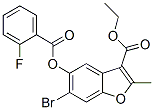3-Benzofurancarboxylicacid,6-bromo-5-[(2-fluorobenzoyl)oxy]-2-methyl-,ethylester(9CI) CAS#: 585556-96-3