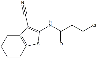3-CHLORO-N-(3-CYANO-4,5,6,7-TETRAHYDRO-1-BENZOTHIEN-2-YL)PROPANAMIDE CAS#: 58125-41-0