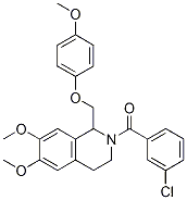 (3-Chlorophenyl)[3,4-dihydro-6,7-dimethoxy-1-[(4-methoxyphenoxy)methyl]-2(1H)-isoquinolinyl]methanone CAS#: 486427-17-2