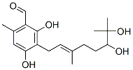 3-[(E)-6,7-Dihydroxy-3,7-dimethyl-2-octenyl]-2,4-dihydroxy-6-methylbenzaldehyde CAS#: 53915-48-3