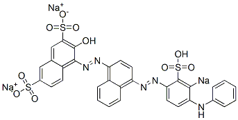 3-Hydroxy-4-[[4-[(4-phenylamino-3-sodiosulfophenyl)azo]-1-naphtyl]azo]naphthalene-2,7-disulfonic acid disodium salt CAS#: 6226-84-2