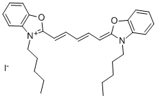 3-PENTYL-2-((1E,3E)-5-[3-PENTYL-1,3-BENZOXAZOL-2(3H)-YLIDENE]-1,3-PENTADIENYL)-1,3-BENZOXAZOL-3-IUM IODIDE CAS#: 53213-92-6