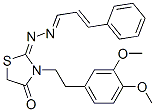 3-Phenylpropenal [3-[2-(3,4-dimethoxyphenyl)ethyl]-4-oxothiazolidine-2-ylidene]hydrazone CAS#: 53068-44-3