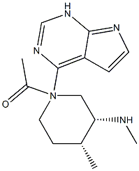 3-PiperidinaMine, 1-acetyl-N,4-diMethyl-N-1H-pyrrolo[2,3-d]pyriMidin-4-yl-, (3R,4R)- (9CI) CAS#: 477600-76-3