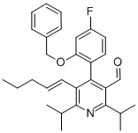3-Pyridinecarboxaldehyde, 4-[4-fluoro-2-(phenylmethoxy)phenyl]-2,6-bis(1-methylethyl)-5-(1-penten-1-yl)- CAS#: 503559-82-8