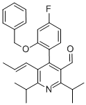 3-Pyridinecarboxaldehyde, 4-[4-fluoro-2-(phenylmethoxy)phenyl]-2,6-bis(1-methylethyl)-5-(1-propen-1-yl)- CAS#: 503559-80-6
