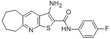 3-amino-N-(4-fluorophenyl)-6,7,8,9-tetrahydro-5H-cyclohepta[b]thieno[3,2-e]pyridine-2-carboxamide CAS#: 420835-61-6