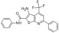 3-amino-N,6-diphenyl-4-(trifluoromethyl)thieno[2,3-b]pyridine-2-carboxamide CAS#: 476484-00-1