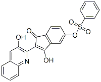 3-hydroxy-2-(3-hydroxy-2-quinolyl)-5-[(phenylsulphonyl)oxy]-1H-inden-1-one CAS#: 51419-02-4