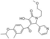 3-hydroxy-4-(4-isopropoxy-3-methylbenzoyl)-1-(3-methoxypropyl)-5-(3-pyridinyl)-1,5-dihydro-2H-pyrrol-2-one CAS#: 510712-17-1