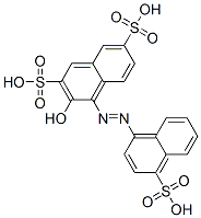 3-hydroxy-4-[(4-sulphonaphthyl)azo]naphthalene-2,7-disulphonic acid CAS#: 642-59-1