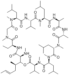 30-ethyl-34-[(Z)-hex-4-en-2-yl]-4,7,10,12,15,19,25,28-octamethyl-33-me thylamino-6,9,18,24-tetrakis(2-methylpropyl)-3,21-dipropan-2-yl-1-oxa- 4,7,10,13,16,19,22,25,28,31-decazacyclotetratriacontane-2,5,8,11,14,17 ,20,23,26,29,32-undecone CAS#: 59865-16-6
