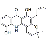 3,12-Dihydro-6,11-dihydroxy-3,3-dimethyl-5-(3-methyl-2-butenyl)-7H-pyrano[2,3-c]acridin-7-one CAS#: 5629-87-8