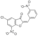 3(2H)-BENZOFURANONE, 5-CHLORO-7-NITRO-2-[(3-NITROPHENYL)METHYLENE]- CAS#: 438625-28-6